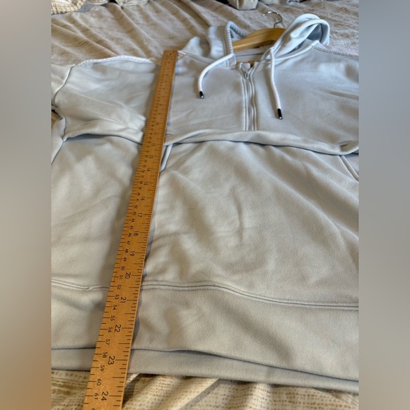 Under Armour tech terry hoodie light grey size XL women’s - Picture 9 of 12